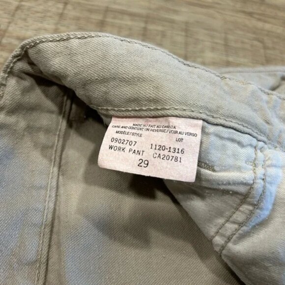 Tommy Hilfiger Men's 29x34 Beige Khaki Work Pants Tan with Logo Vintage NWT - Picture 10 of 10